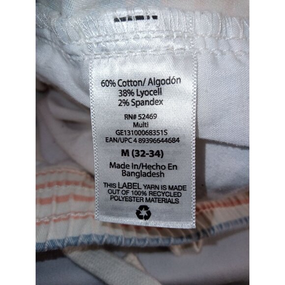 George Men's White/Blue/Pink Flat Front Shorts Size Medium (32-34) - Picture 4 of 5